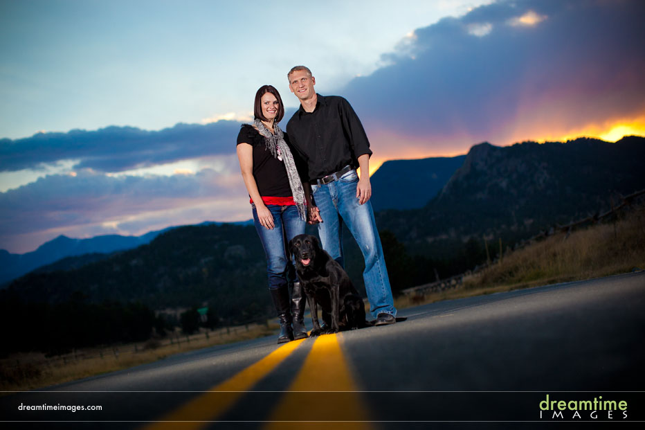 engagement photo at sunset