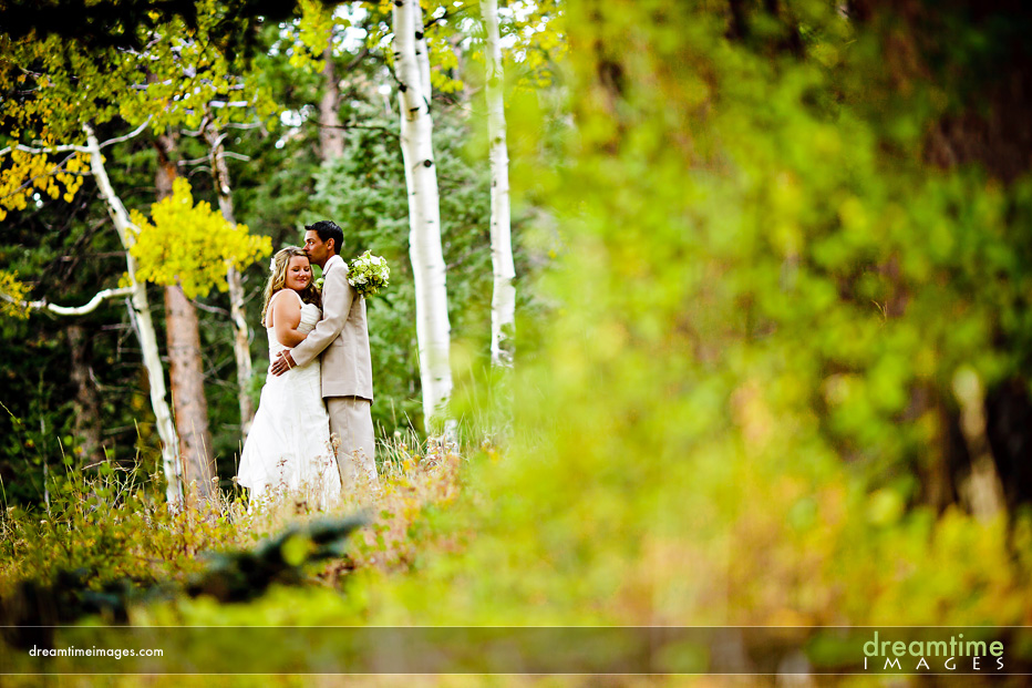 colorado mountain wedding couple portrait