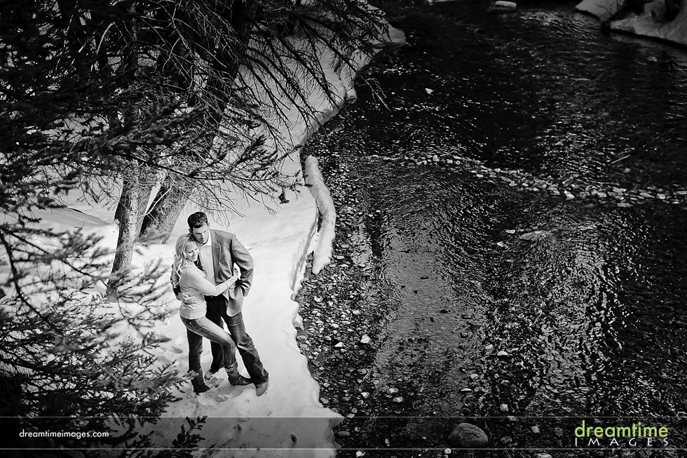 couple near river vail