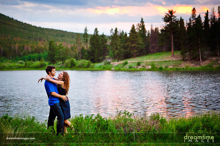 lilly lake sunset engagement