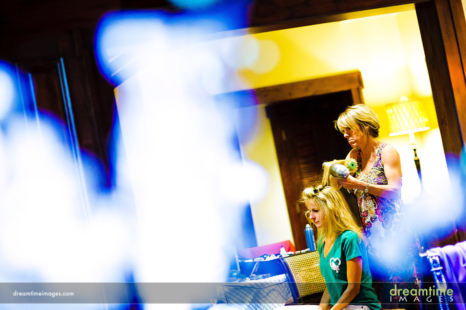 bride getting ready vail