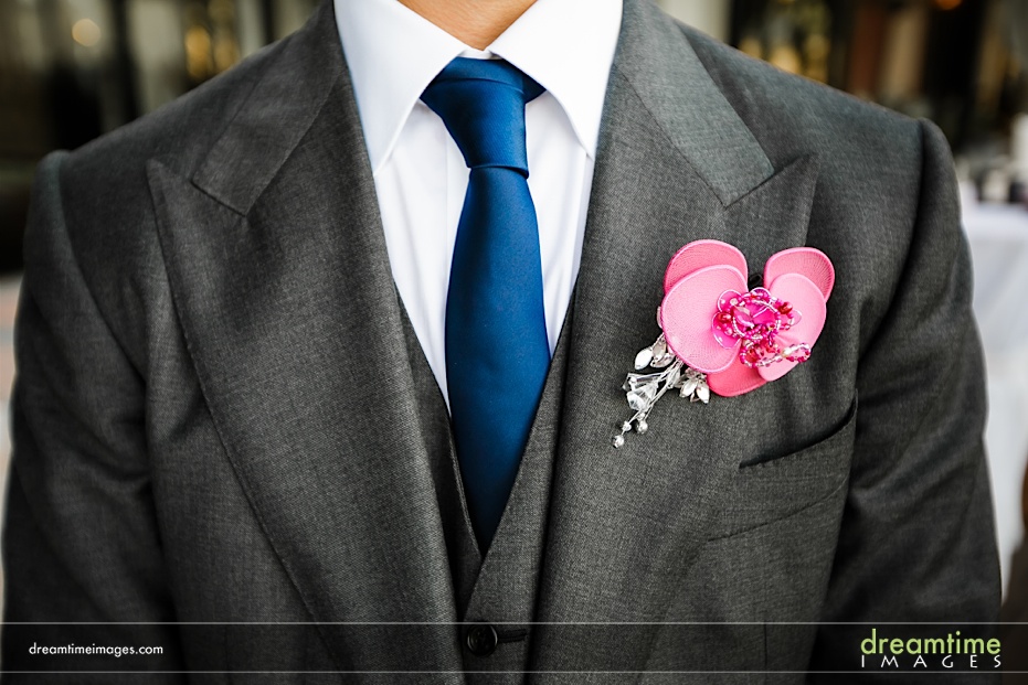 pink boutonniere