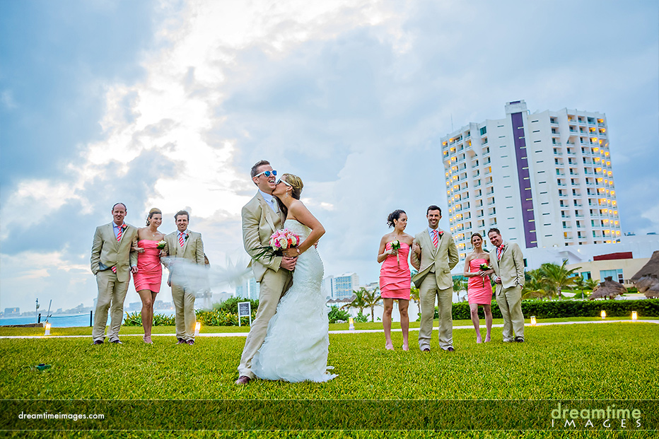 bridal party, dreams cancun