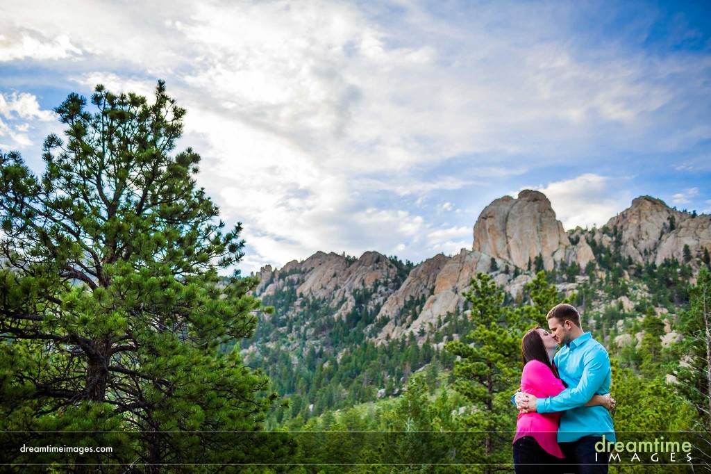 Engagement photo in RMNP